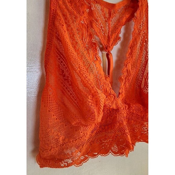 New Auden Women's Orange Lace Bralette Racerback Adjustable Straps Size S - Picture 3 of 6